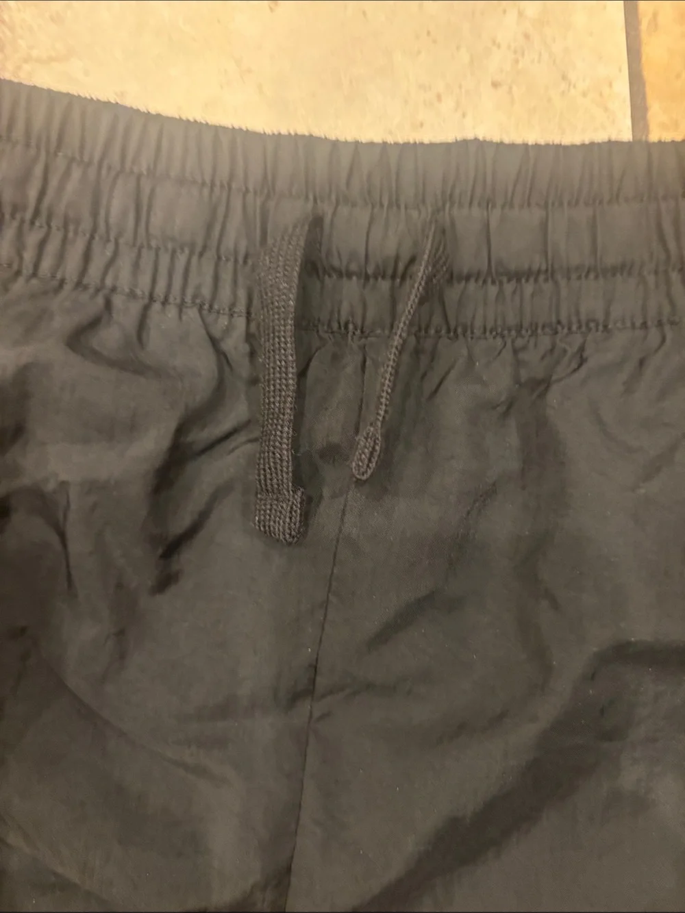 Nike Black Athletic Shorts with White Piping and Air Logo size XL